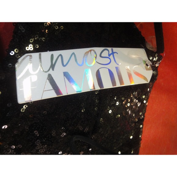 Almost famous womens L sequin tank style black dress NWT - Picture 4 of 9
